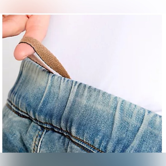 Denim&Co Adaptive Comfy Knit Patch Pocket Wheelchair Jean Rhubarb Color Size 3X - Picture 5 of 7